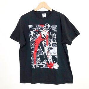 Harley Quinn black graphic print T-shirt